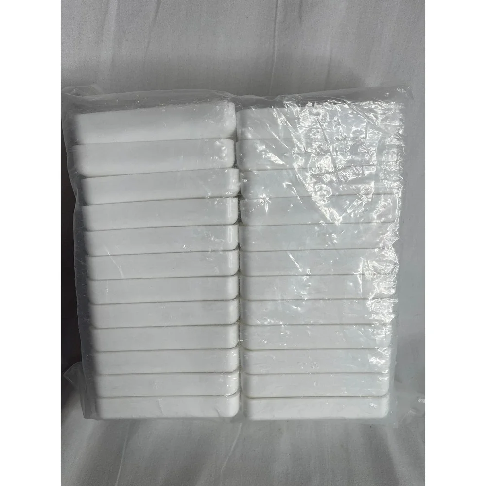 TonGass 24 Pack White Plastic Square Appetizer Dipping Sauce Plates 3.5 Inch‎